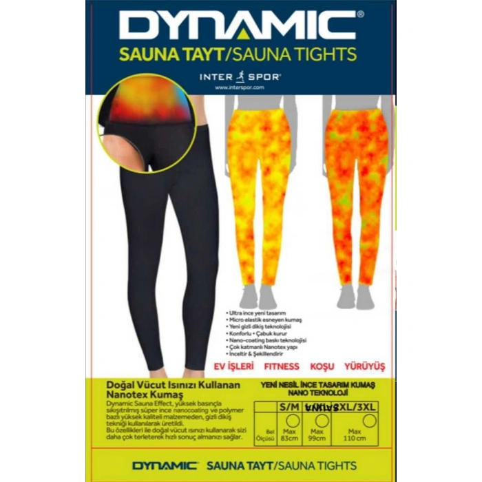 DYNAMİC MARKA SAUNA TAYT TERLEME TAYTI GİZLİ DİKİŞ NANOPOLİMER KUMAŞ