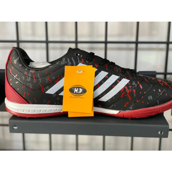 MP Erkek Bağcıklı siyah kırmızı Halı saha Ayakkabı 221-2406MR 400