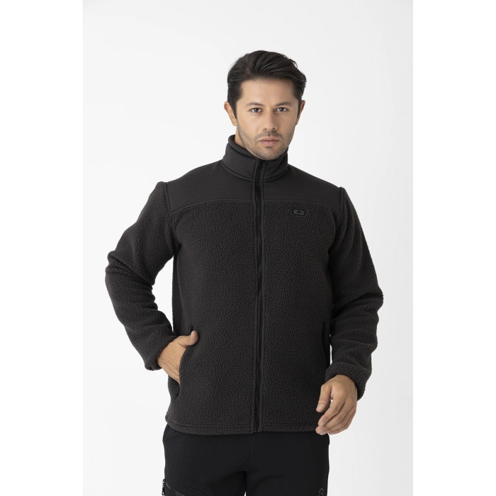 Crozwise Tam Fermuar 3 İplik Sweat Siyah 6055-10