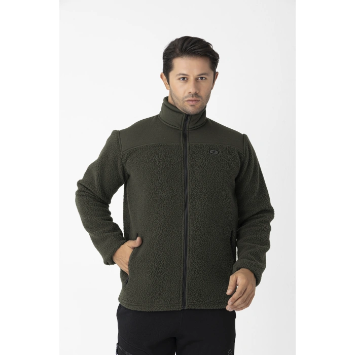 Crozwise Tam Fermuar 3 İplik Sweat Yeşil 6055-04