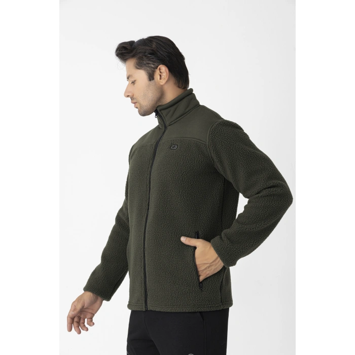 Crozwise Tam Fermuar 3 İplik Sweat Yeşil 6055-04