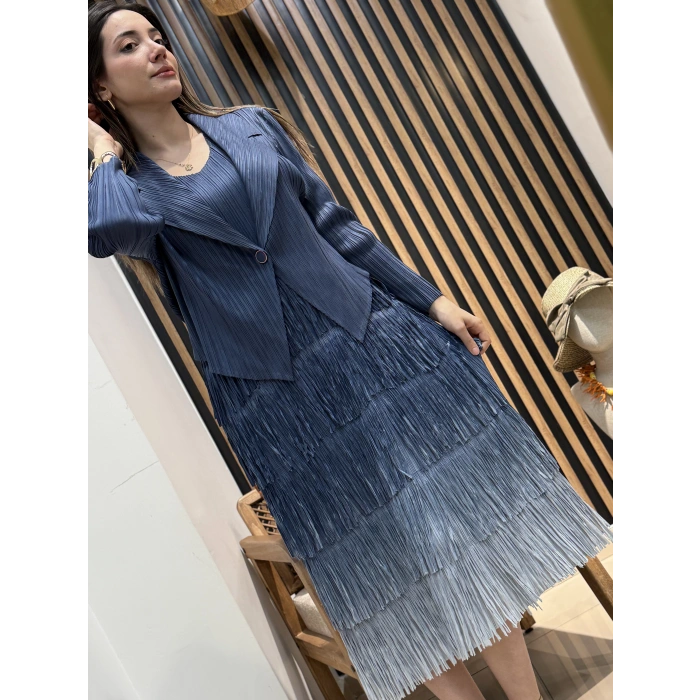 Vera Pliseli 2’li Takım Elbise