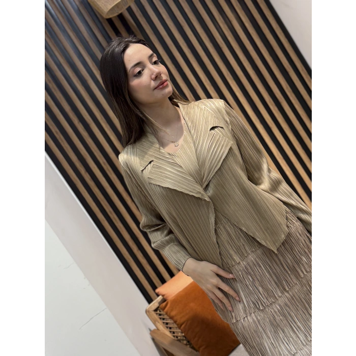 Vera Pliseli 2’li Takım Elbise