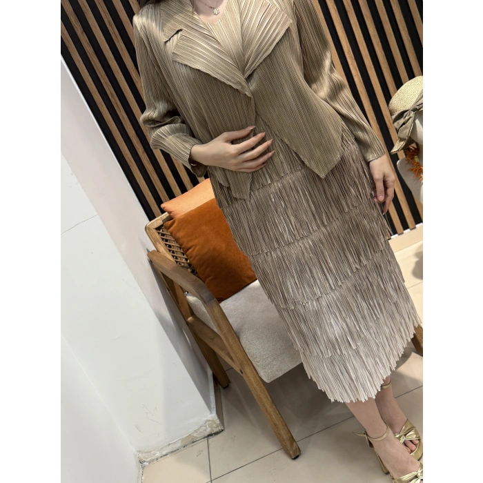 Vera Pliseli 2’li Takım Elbise