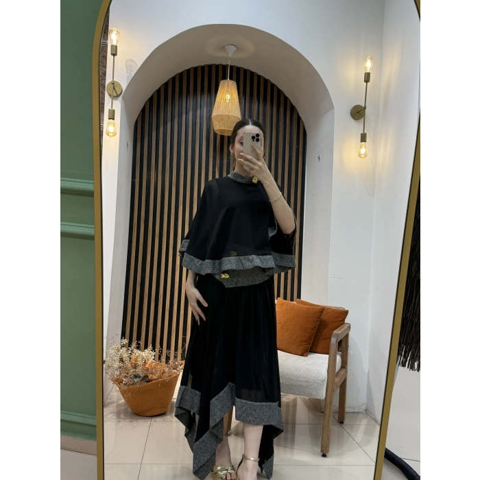 Elegance Gold Detaylı İkili Takım (Etekli)