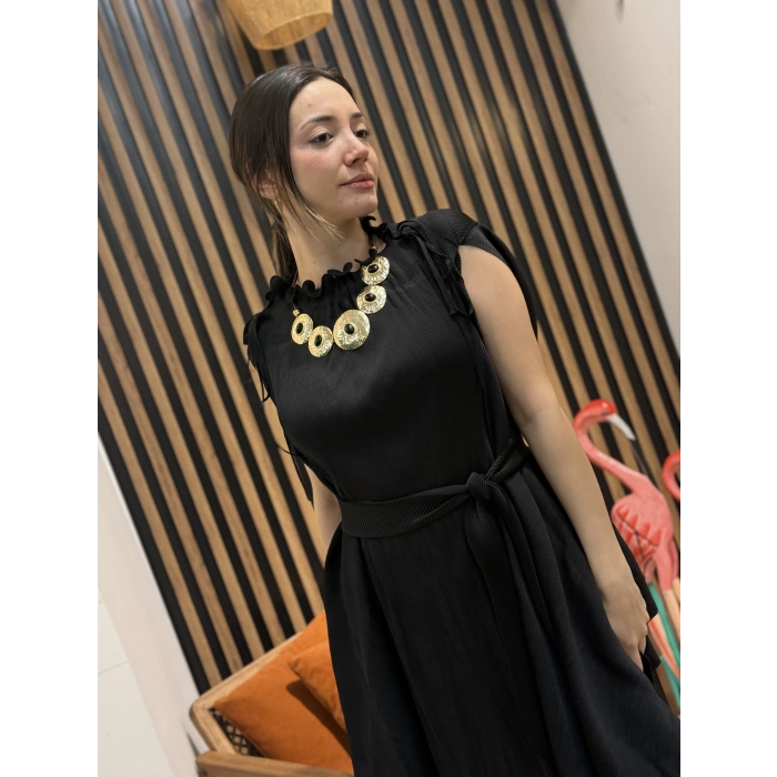 Siyah İthal Şalvarlı İkili Takım