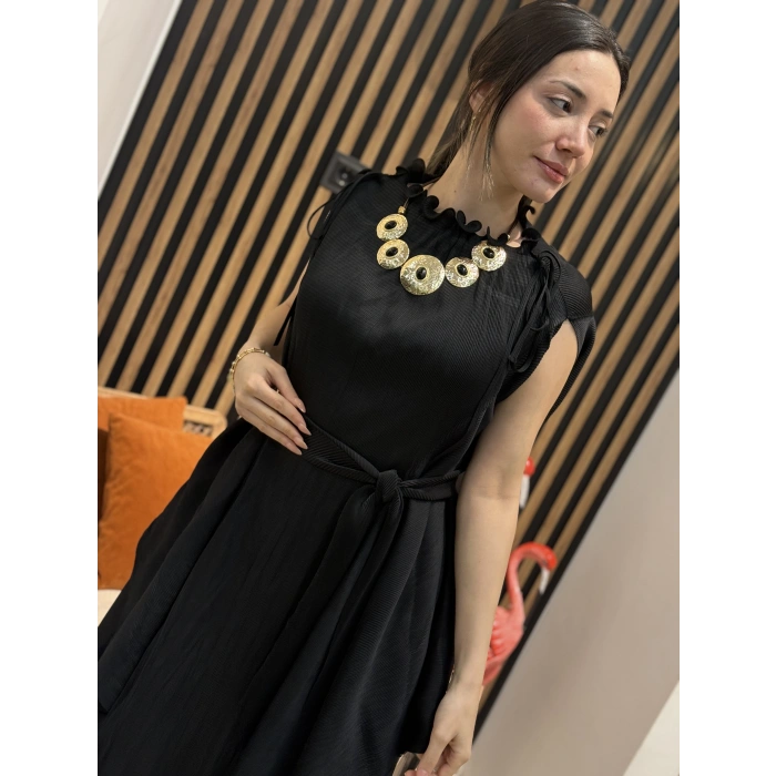 Siyah İthal Şalvarlı İkili Takım