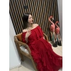Flamenco Omuz Dekolteli Volanlı Şifon Elbise