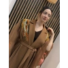 Taş İşlemeli File Abaya (Camel)