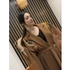 Taş İşlemeli File Abaya (Camel)
