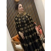 Gold İşlemeli Şifon Abaya