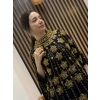 Gold İşlemeli Şifon Abaya