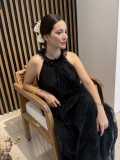 Livia Dantel Detaylı Uzun Elbise