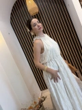 Livia Dantel Detaylı Uzun Elbise