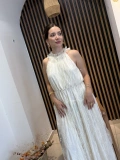 Livia Dantel Detaylı Uzun Elbise