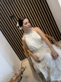 Livia Dantel Detaylı Uzun Elbise