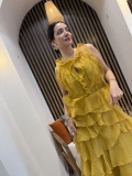 Lavin Volanlı Şifon Elbise