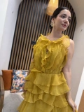 Lavin Volanlı Şifon Elbise