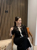 Chérie Siyah Dantel Fiyonk Detaylı Etekli Takım