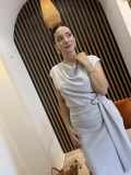 Livia Degaje Yaka Tokalı Uzun Elbise
