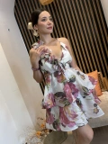 Bahar Çiçekli Mini Elbise