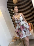 Bahar Çiçekli Mini Elbise