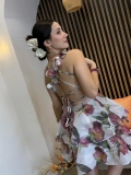 Bahar Çiçekli Mini Elbise
