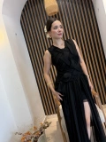 Alessa Örgü Detaylı Tül Uzun Elbise