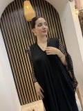 Işıltılı File Örgü Uzun Kimono