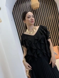 Mirella Volan Detaylı Piliseli Uzun Elbise