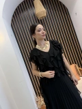 Mirella Volan Detaylı Piliseli Uzun Elbise