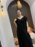 Mirella Volan Detaylı Piliseli Uzun Elbise