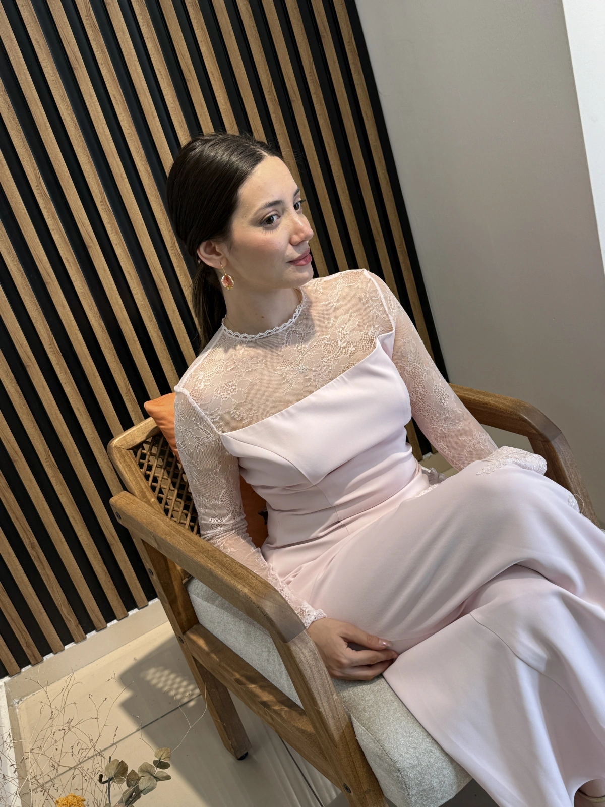 Alessa Dantel Detaylı Uzun Elbise