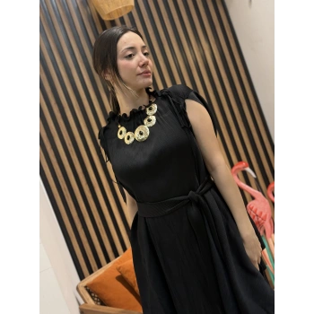 Siyah İthal Şalvarlı İkili Takım