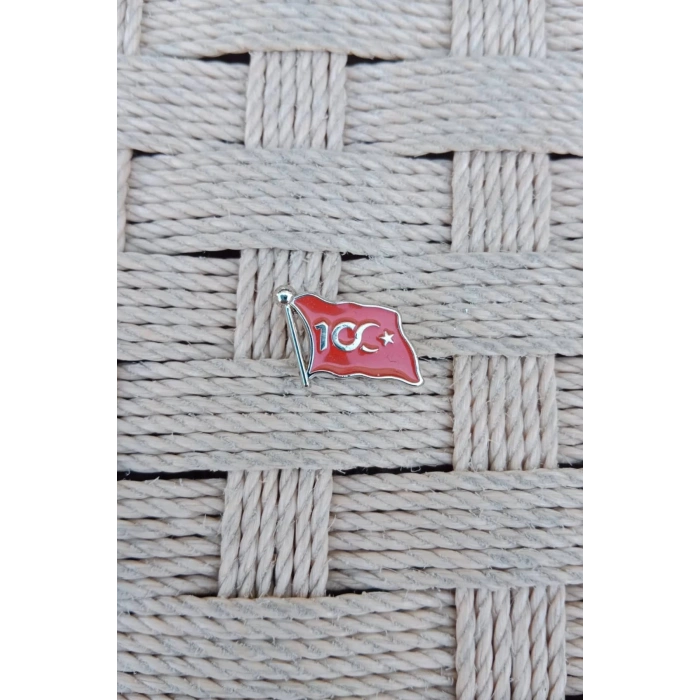 100. Yil Dalgalanan bayrak ceket yaka ignesi yaka rozet