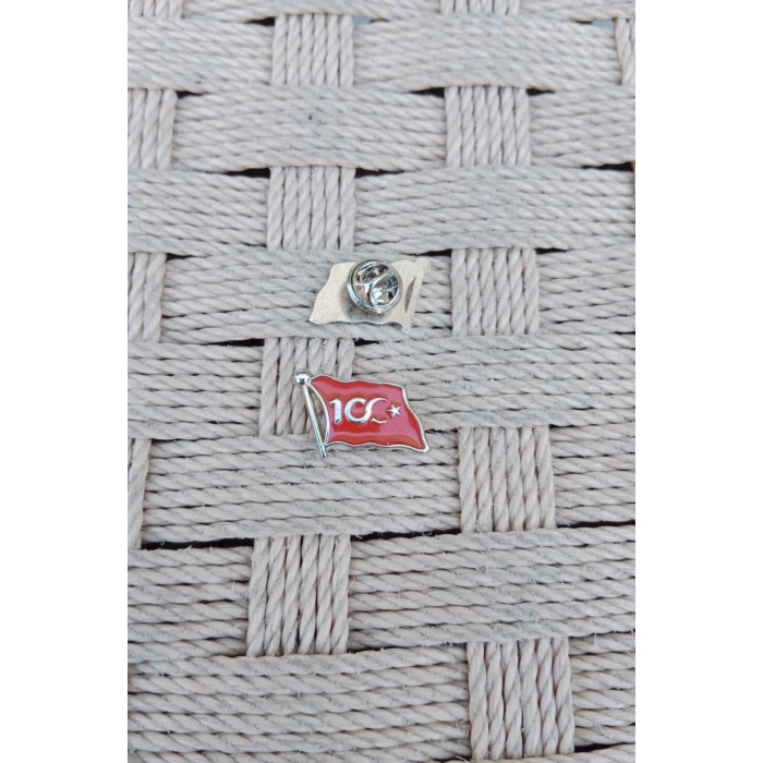 100. Yil Dalgalanan bayrak ceket yaka ignesi yaka rozet