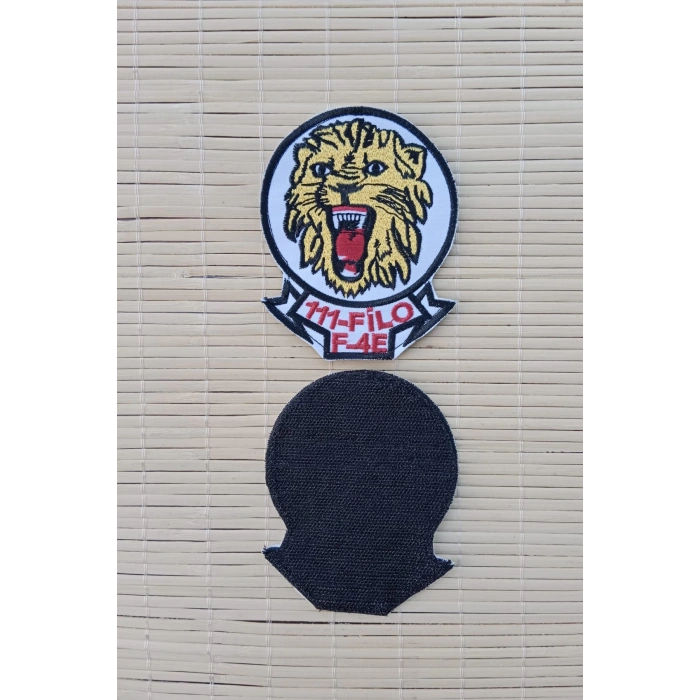 111 filo f 4e yazili aslan logolu fermateks dokuma nakis islemeli arma patch pec