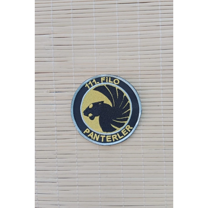 111. filo panterler yazili logolu nakis islemeli arma patch pec