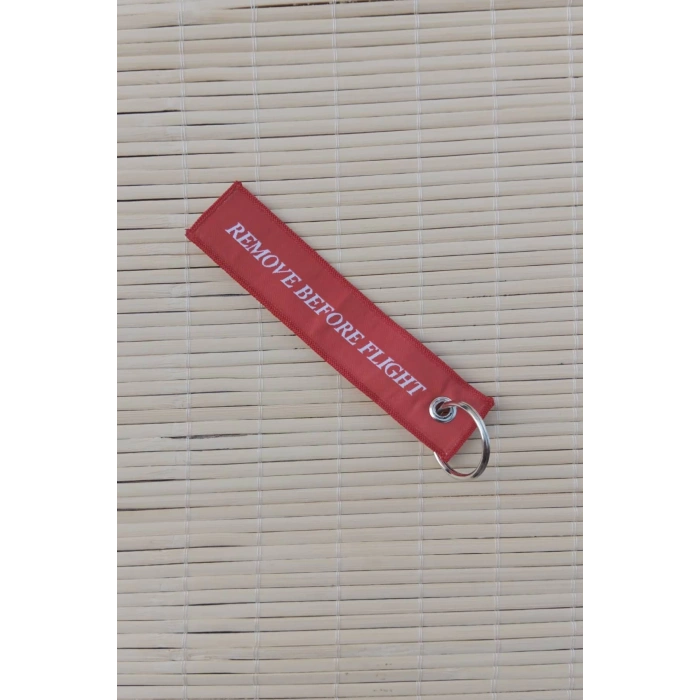 121. Filo T-38M Remove Before Flight Yazili Kirmizi Beyaz Nakis islemeli Bez Anahtarlik