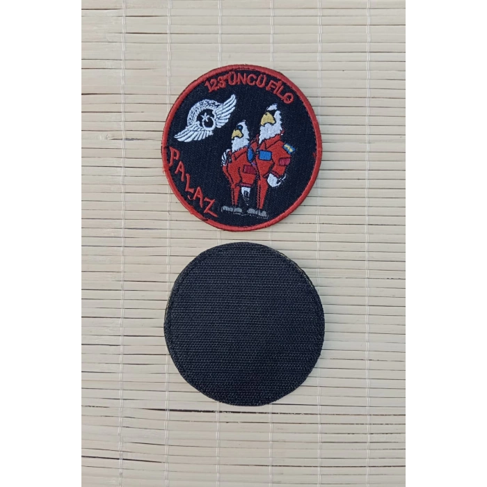 123.cu filo palaz siyah zemin nakis islemeli arma pec patch