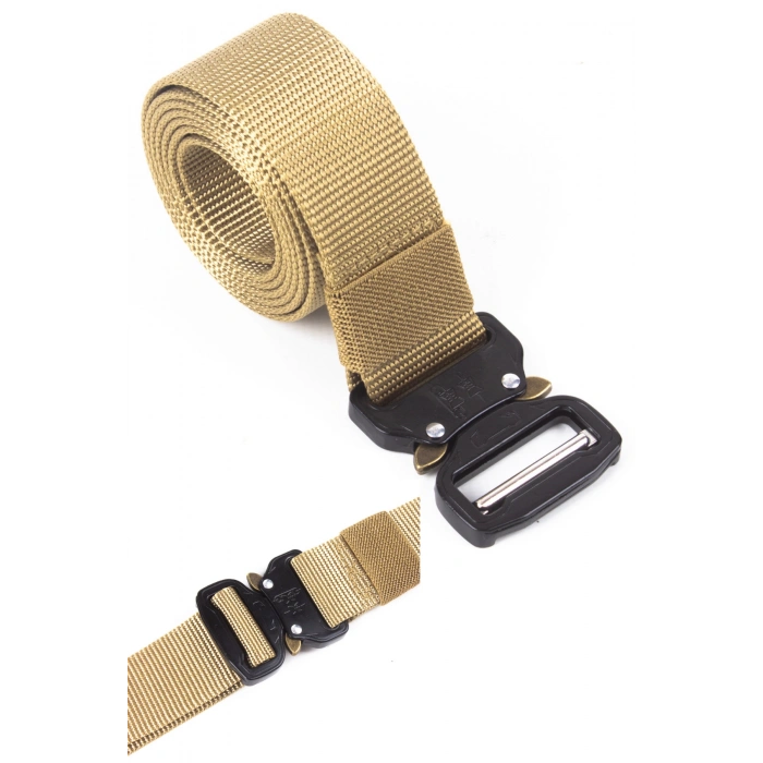 125 cm kobra model kum beji renkli orjinal 5.11 tactical metal tokali kaliteli taktik kemer palaska