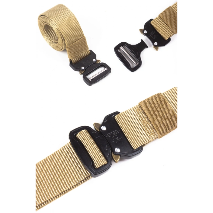 125 cm kobra model kum beji renkli orjinal 5.11 tactical metal tokali kaliteli taktik kemer palaska