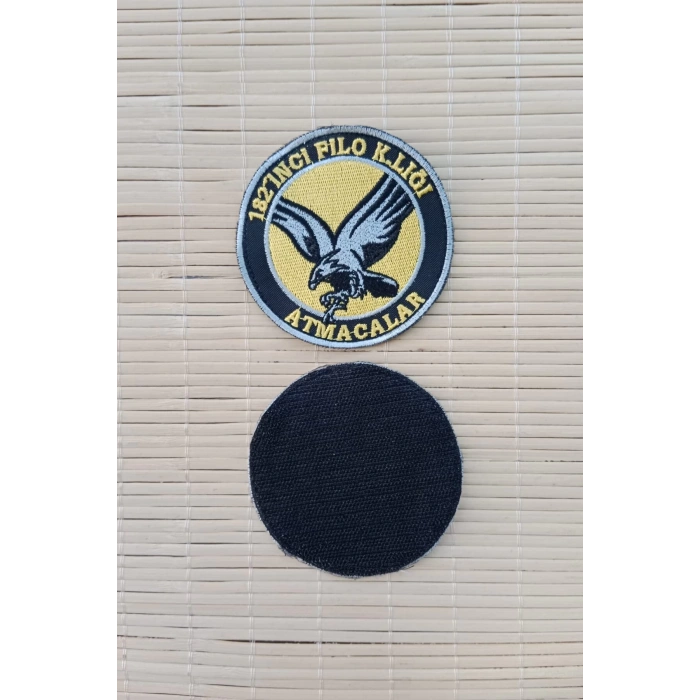 182. filo komutanligi atmacalar yazili kartal logolu nakis islemeli arma patch pec