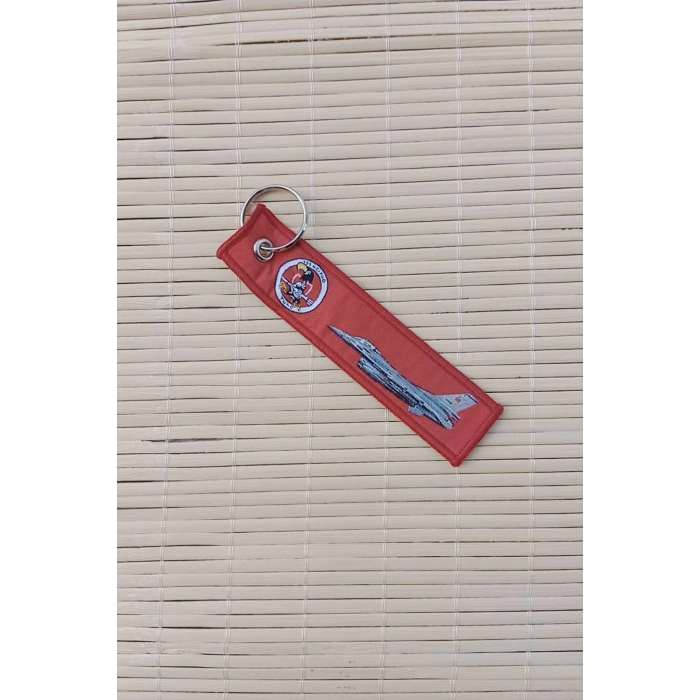 2 Adet 151. Filo Tunc yazili kirmizi beyaz nakis islemeli bez anahtarlik