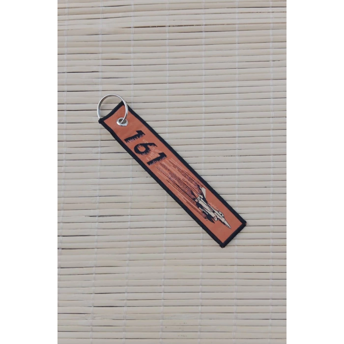 2 Adet 161 noctis in dies yazili turuncu siyah nakis islemeli bez anahtarlik