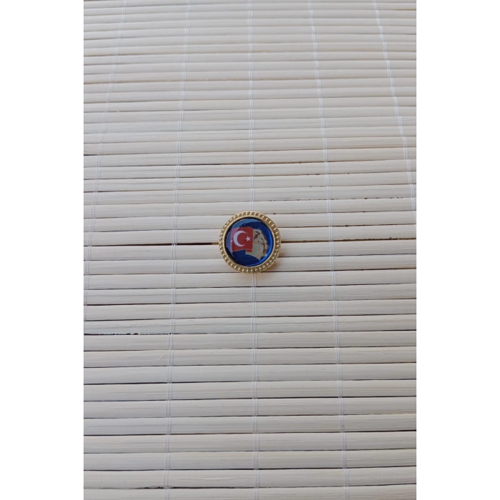 2 Adet Ata rozeti Beyaz Tasli Ayyildiz Sarrafiyeli Taki ceket yaka ignesi yaka rozeti