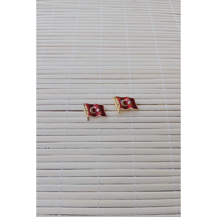 2 Adet Dalgalanan Bayrak Sarrafiyeli Taki ceket yaka ignesi yaka rozet
