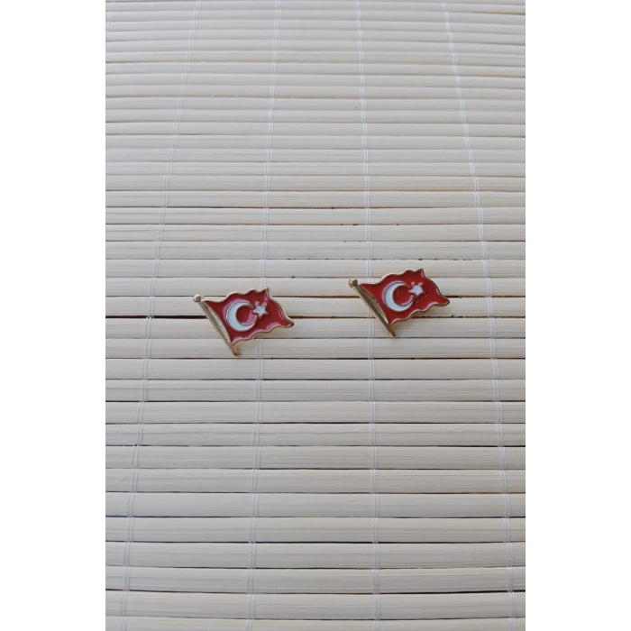 2 Adet Dalgalanan Bayraklar Sarrafiyeli Taki ceket yaka ignesi yaka rozeti