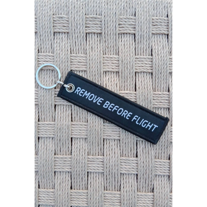 2 Adet F-16C Fighting Falcon Yazili Siyah Beyaz Nakis islemeli Bez Anahtarlik