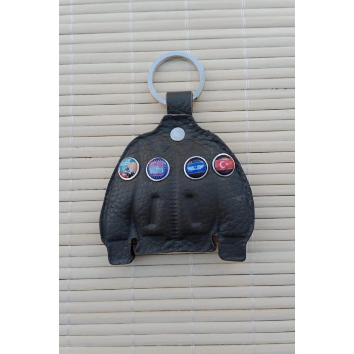 2 Adet Haki Renkli ozel uretim Hakiki Deri Pilot Mont Hediyelik Anahtarlik